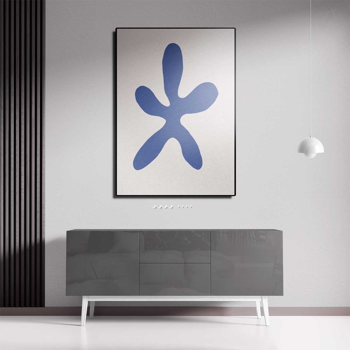 Bloemige Vormen Abstractie Kunstwerk-canvas-dibond-plexiglas-wanddecoratie-WallArtistic