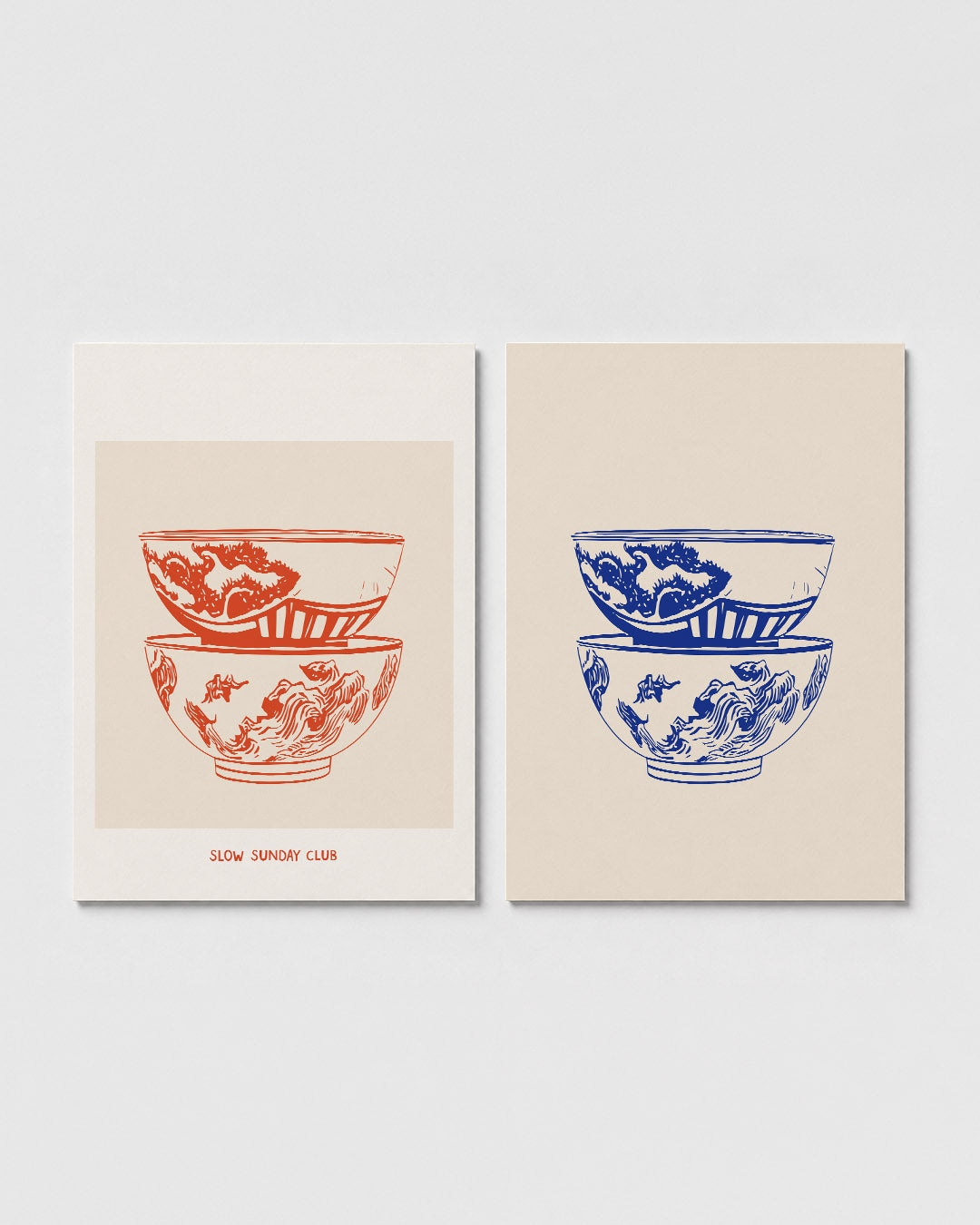 Rustige zondag schalen Posterset