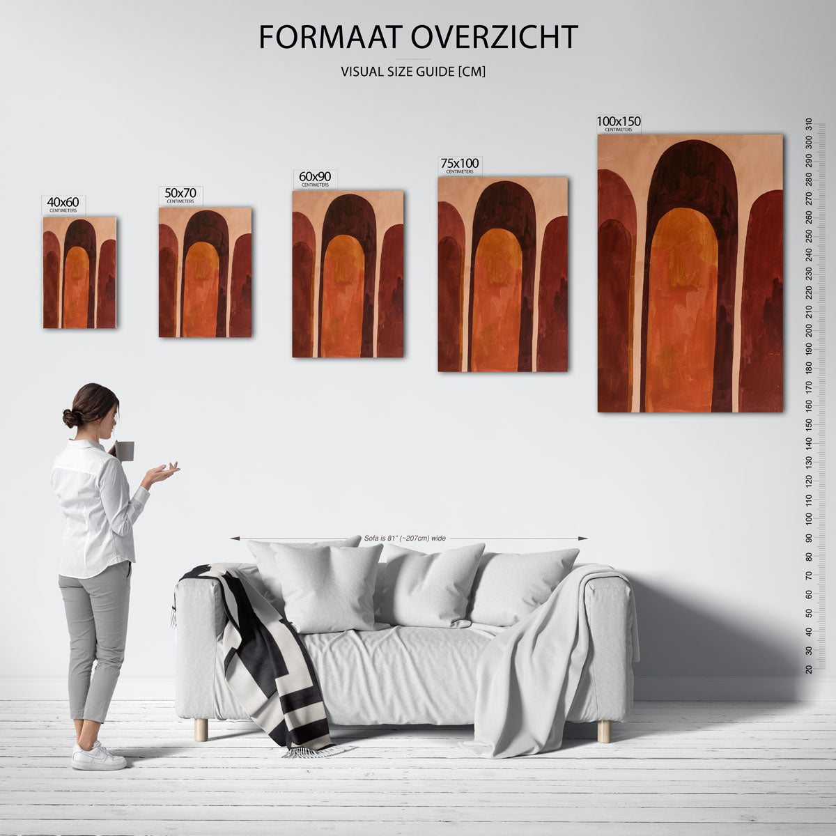 Organische vormen compositie Kunstwerk