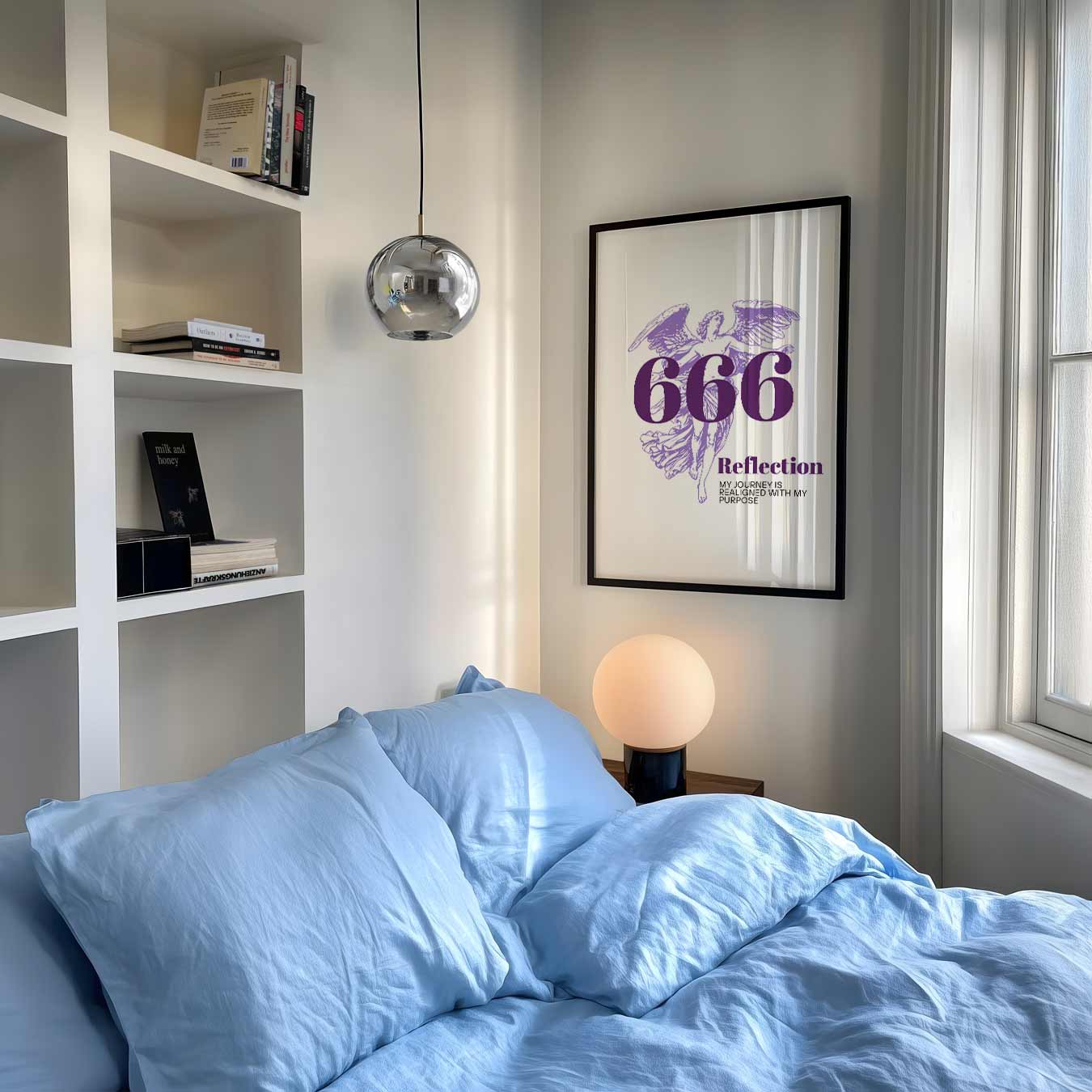 Engel met Inspirerende Boodschap Poster-WallArtistic