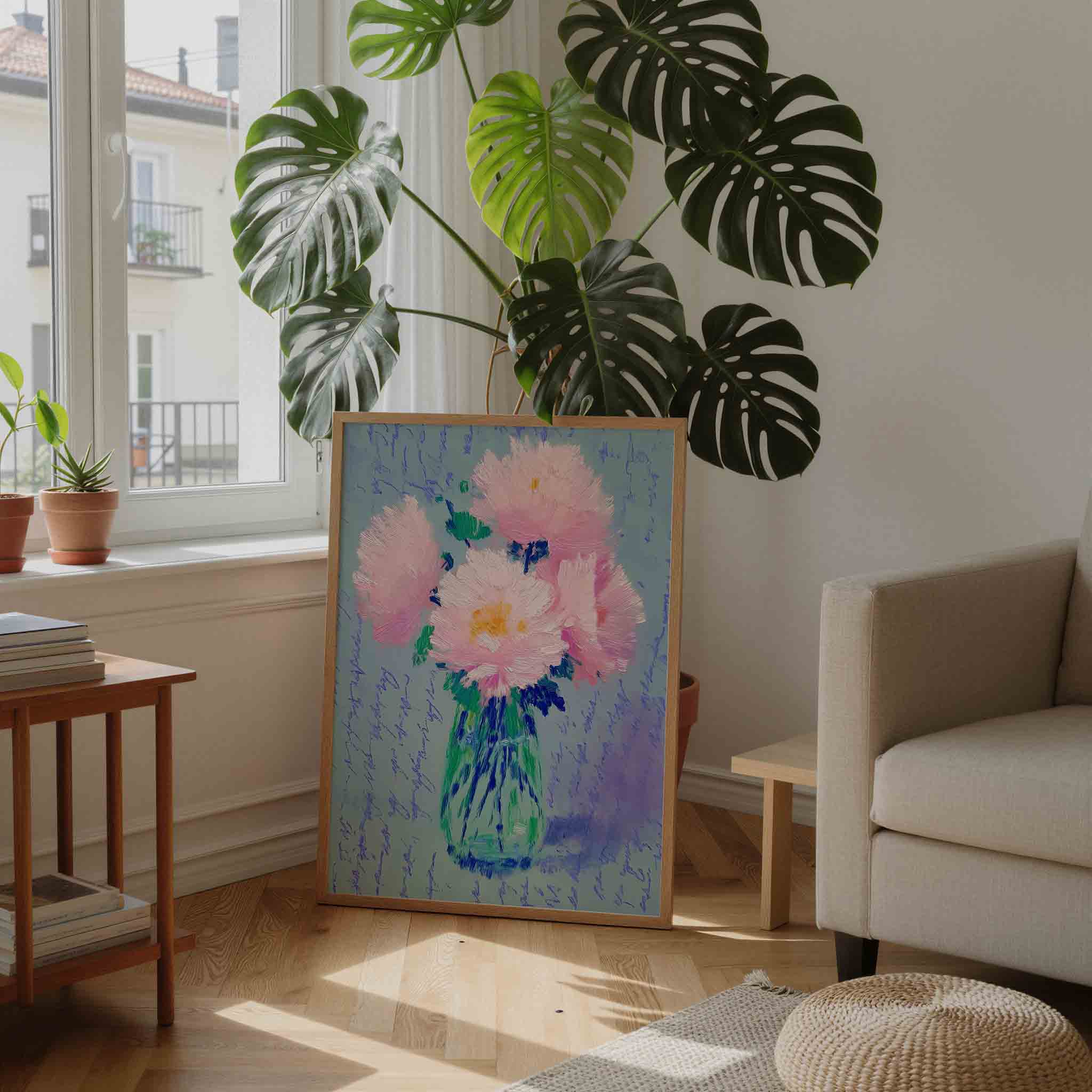 Bloemen in vaas Poster
