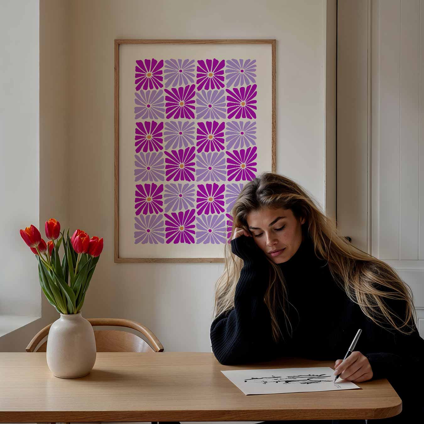 Vrolijke Bloemenpracht Poster-WallArtistic