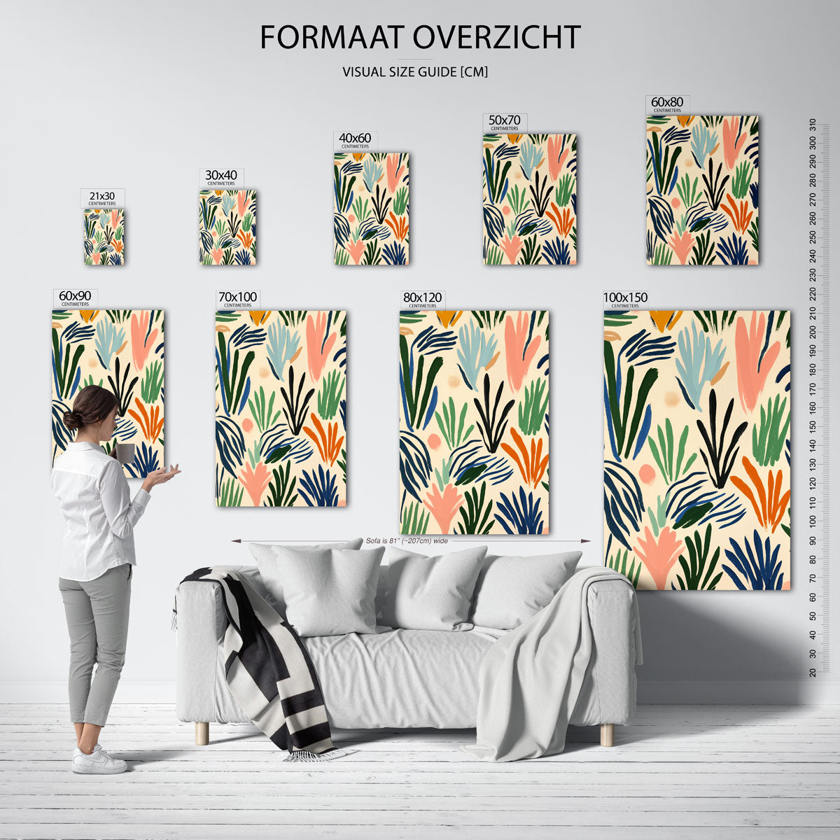 Abstracte bladeren Poster