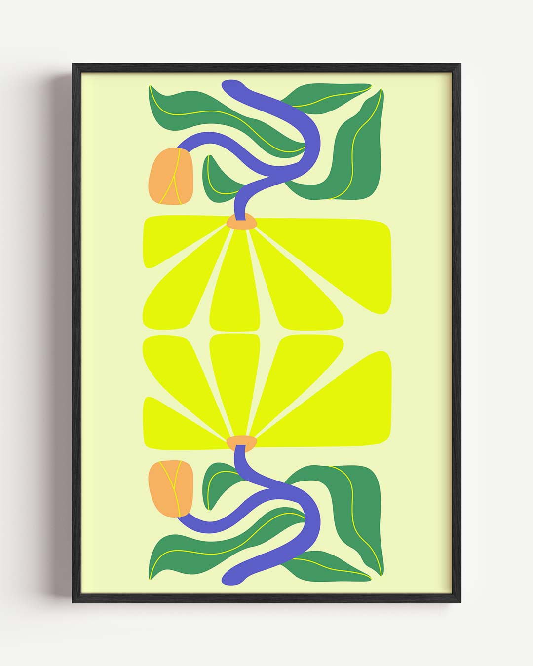 Vrolijke Bloementuin Poster-WallArtistic