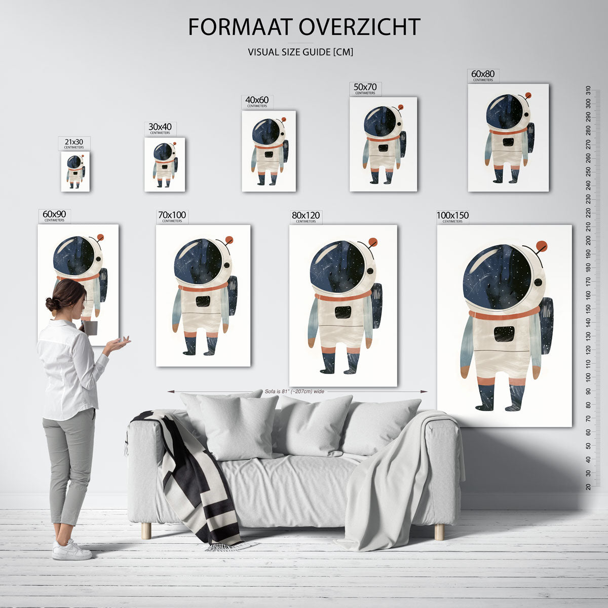 Astronaut met helm Poster