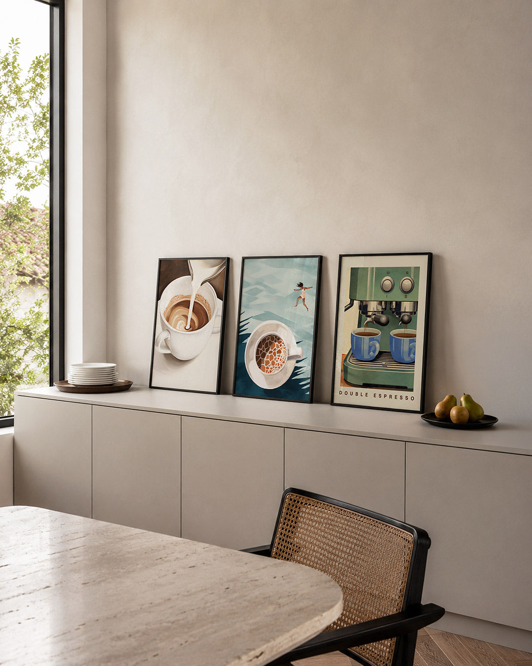 Koffie en melk Posterset