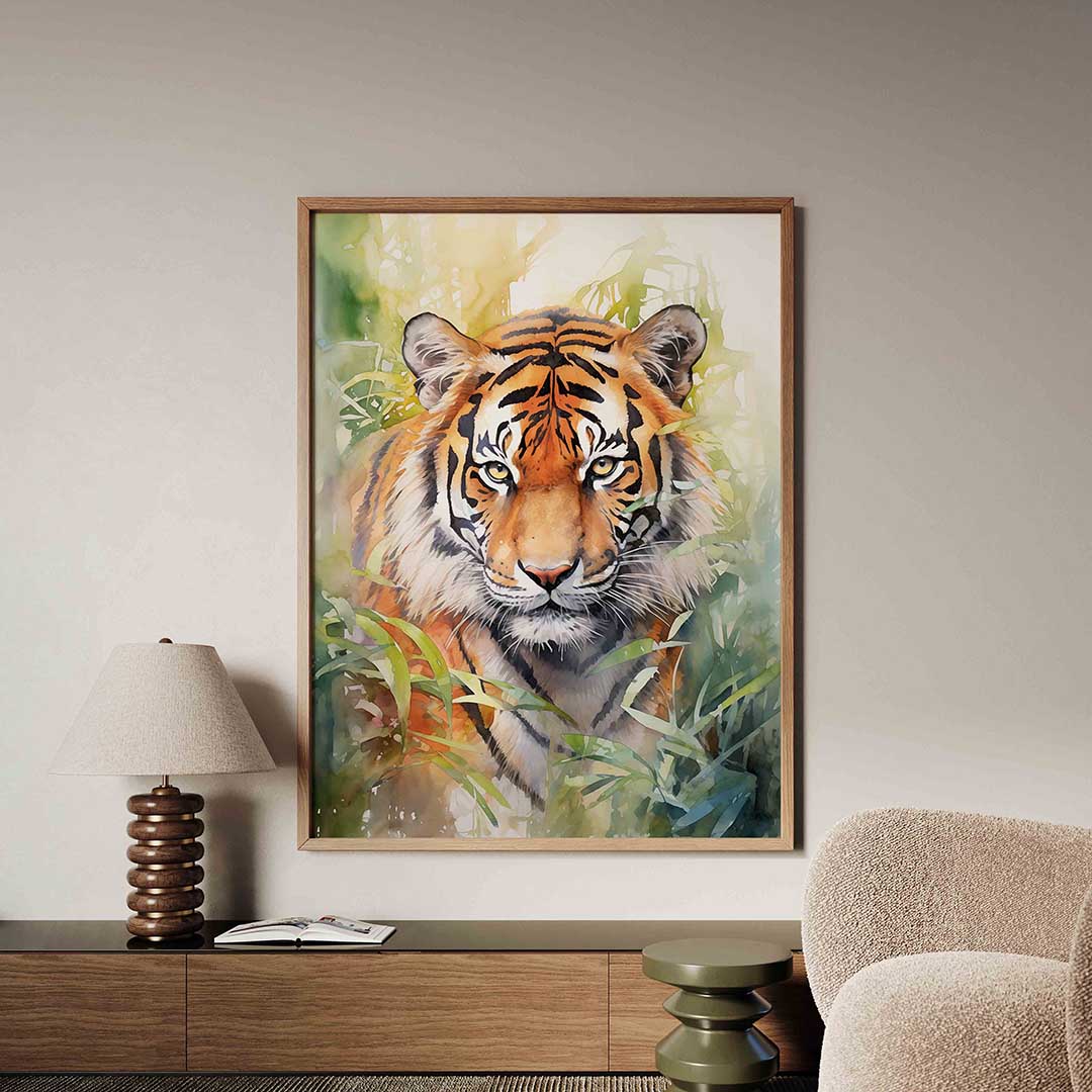 Tijger in jungle Poster