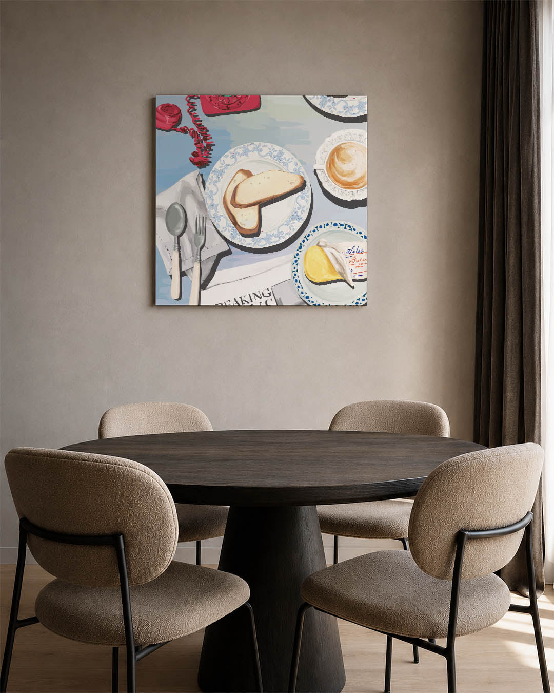 Ontbijt tafereel Kunstwerk