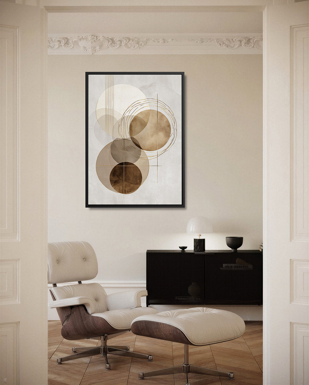 Geometrische cirkelcompositie Kunstwerk
