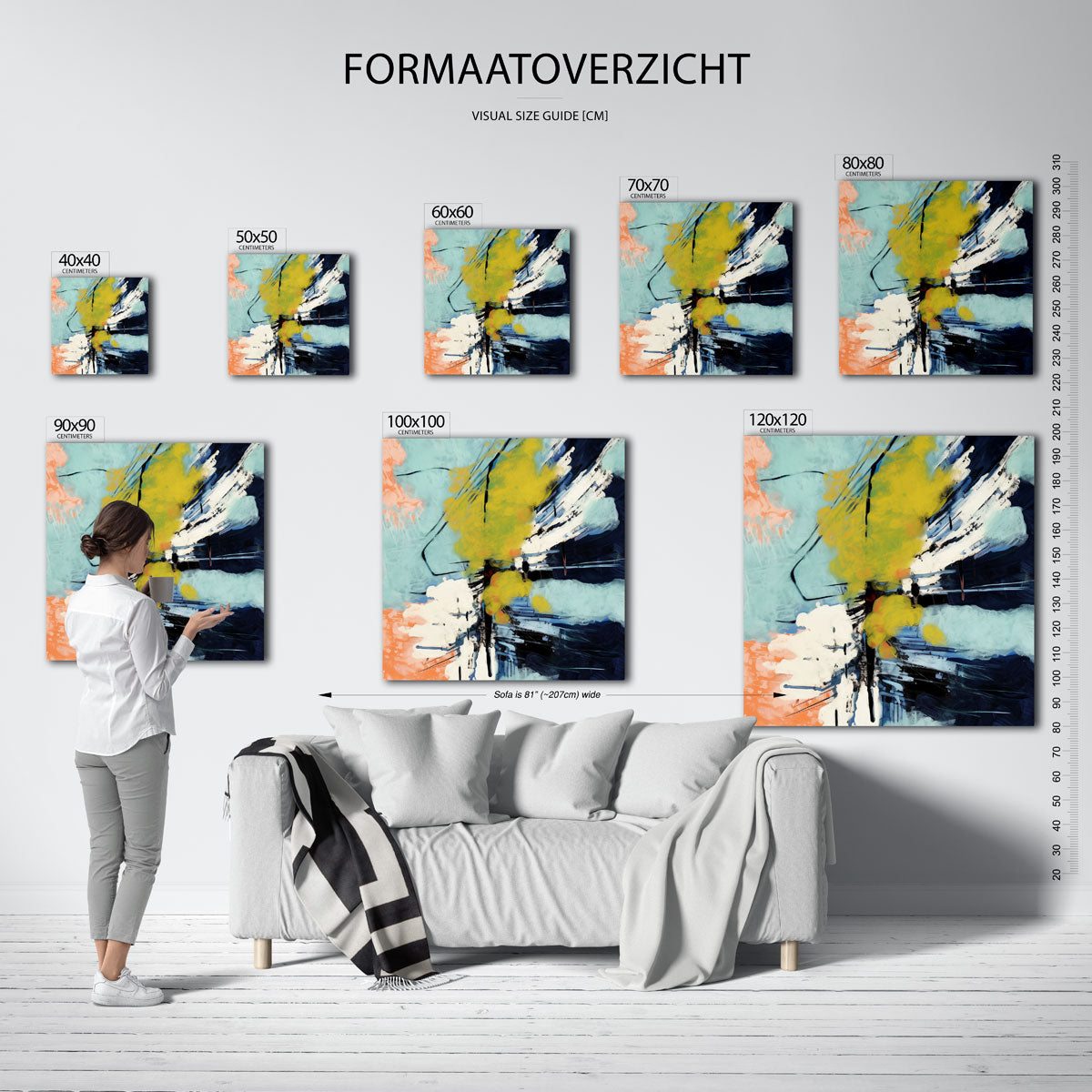 Abstracte kleurenexplosie Poster