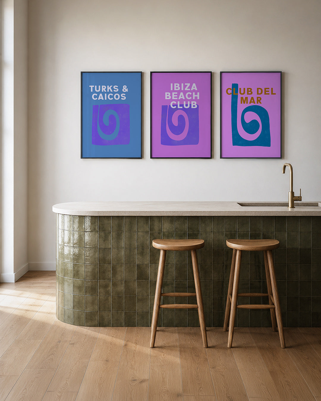 Spiraalvorm en tekst Posterset