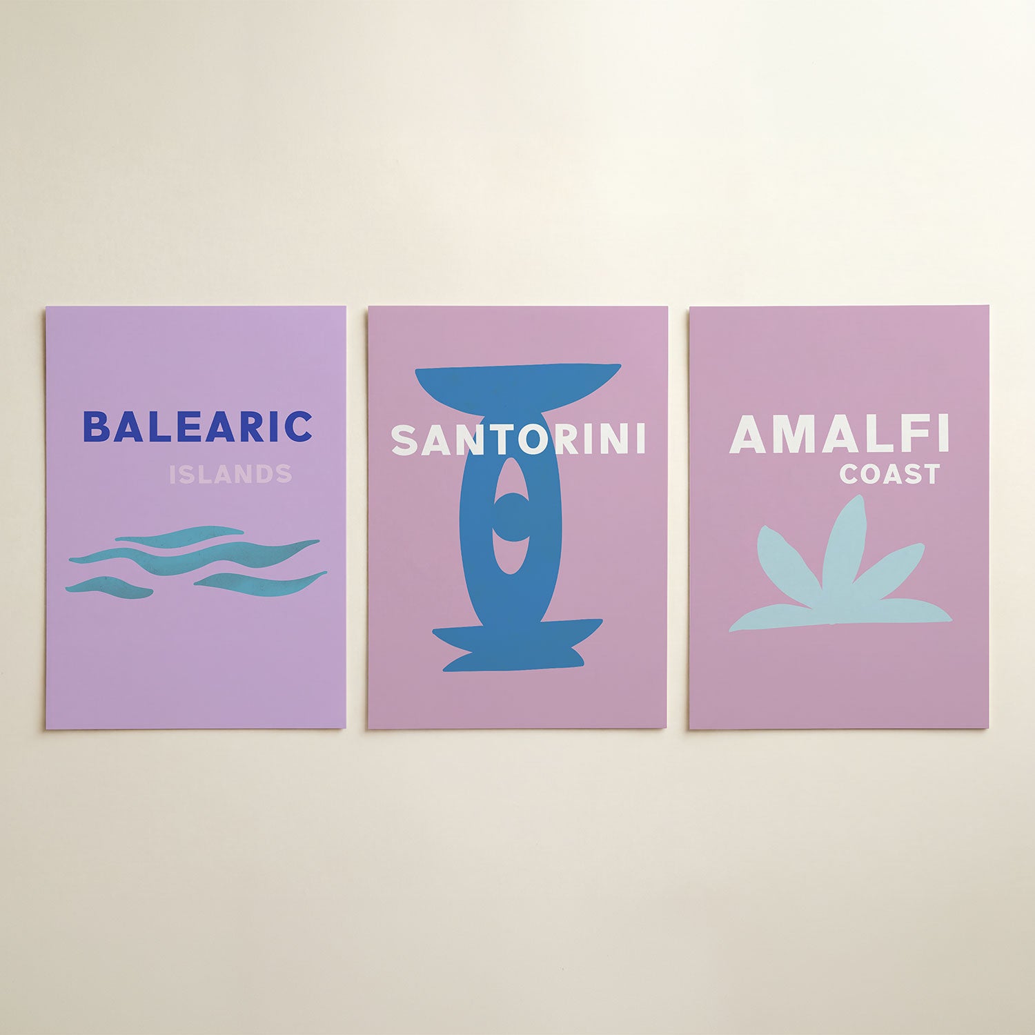 Golvend blauw Posterset