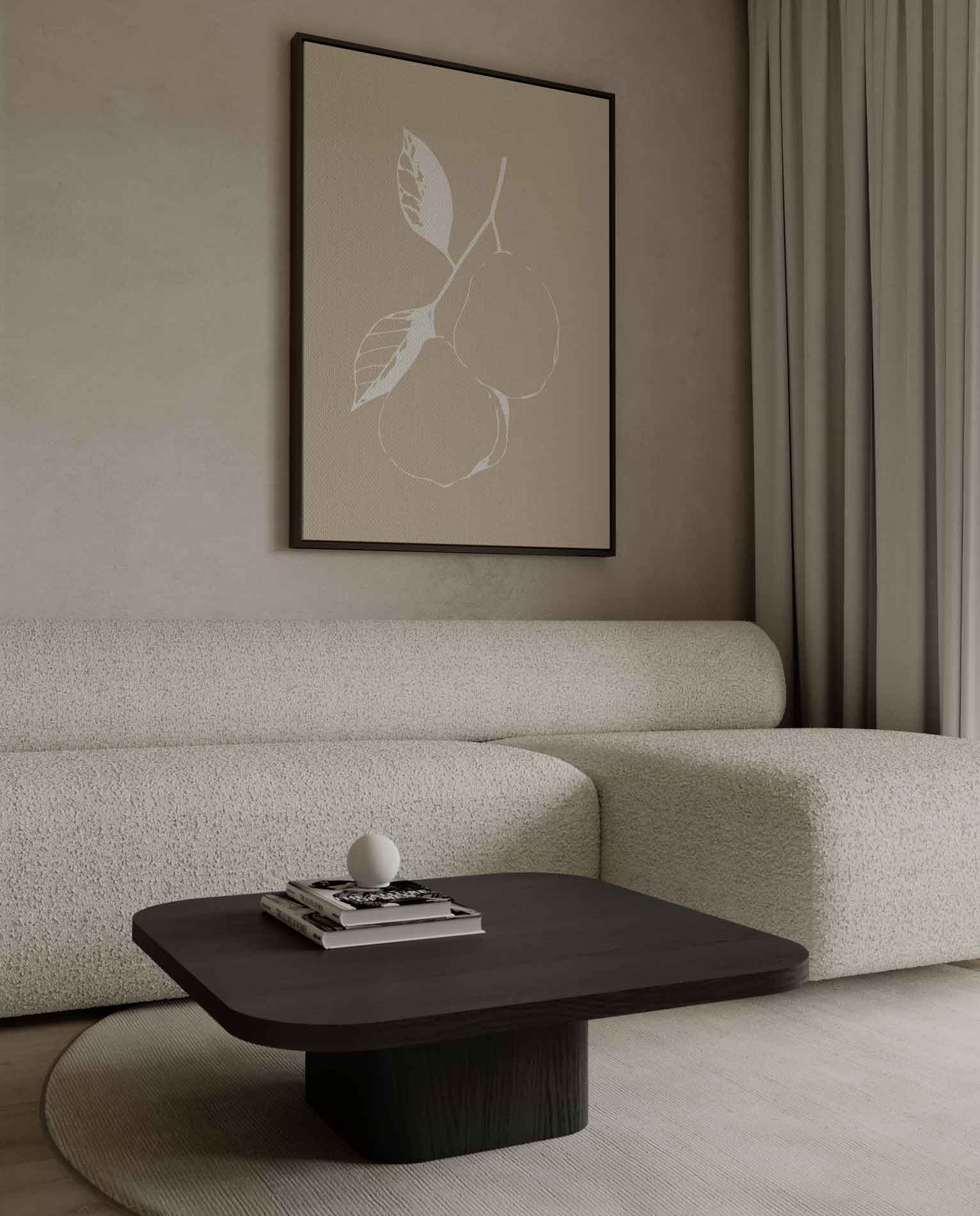 Pears in Silhouette Kunstwerk-canvas-dibond-plexiglas-wanddecoratie-WallArtistic