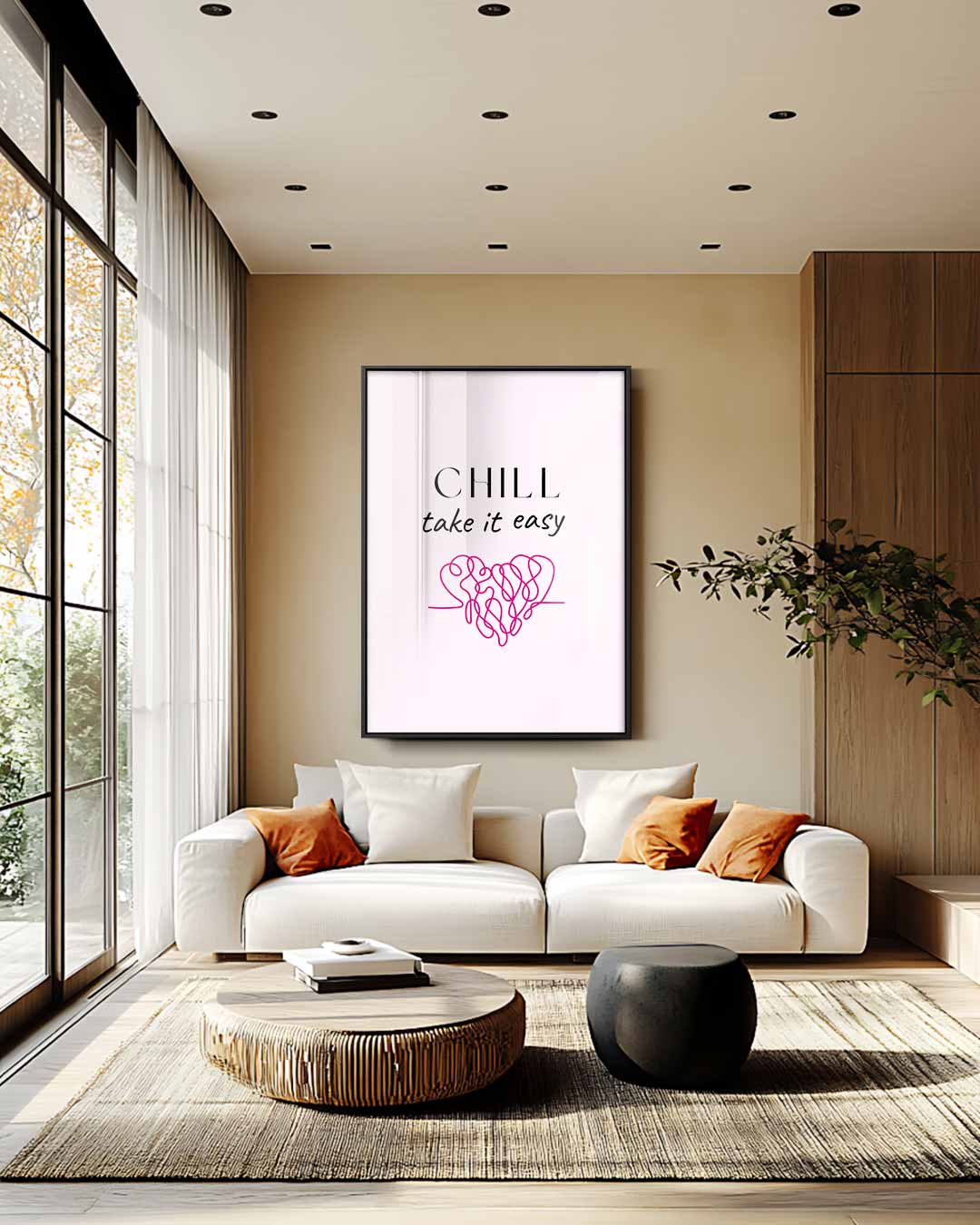 Chill Heart Poster Kunstwerk-canvas-dibond-plexiglas-wanddecoratie-WallArtistic