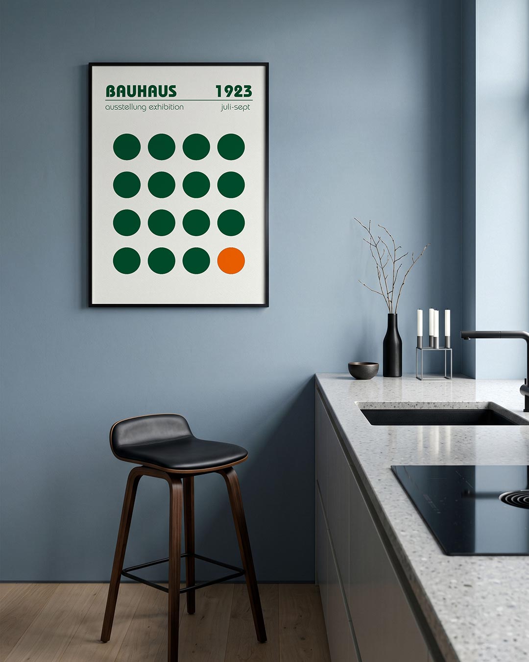 Cirkelpatroon en contrast Poster