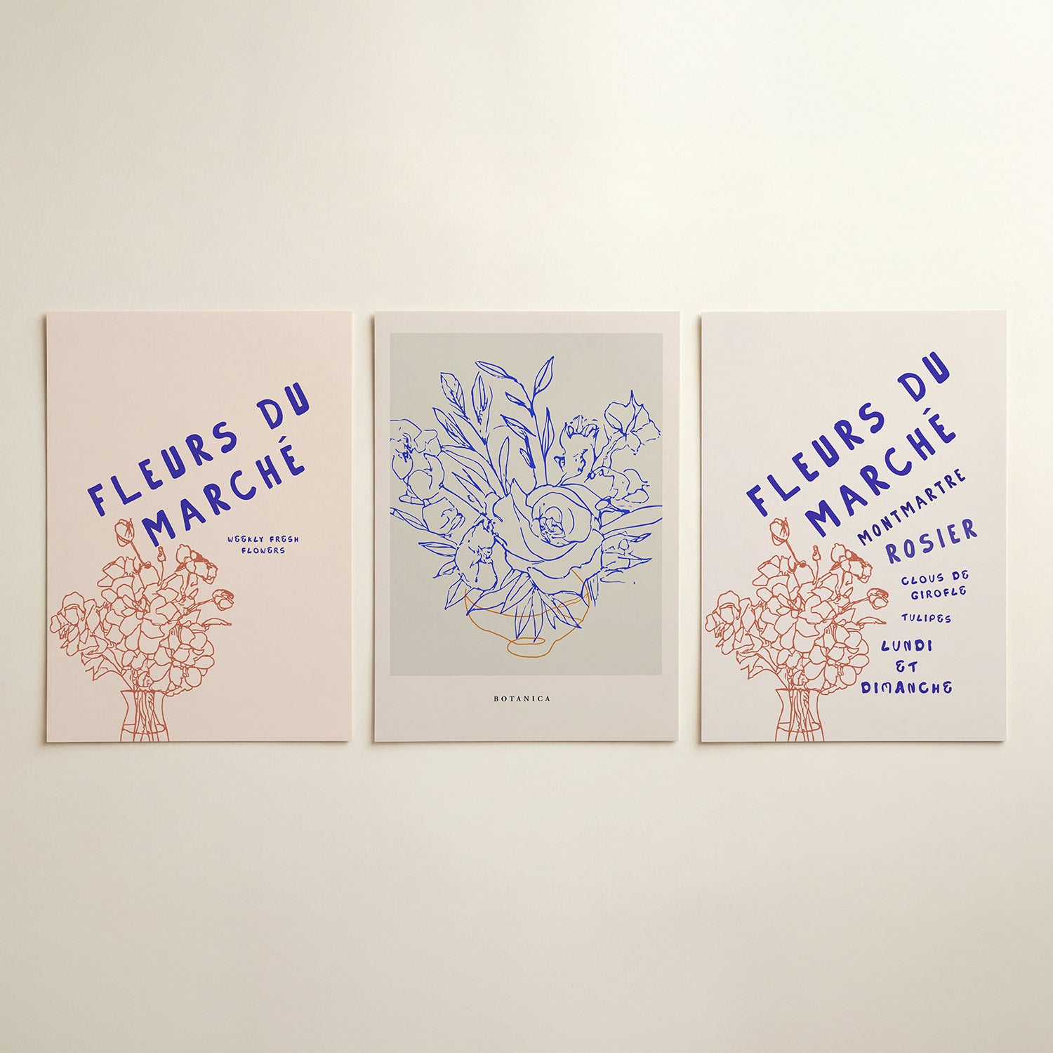 Bloemrijke eenvoud Posterset