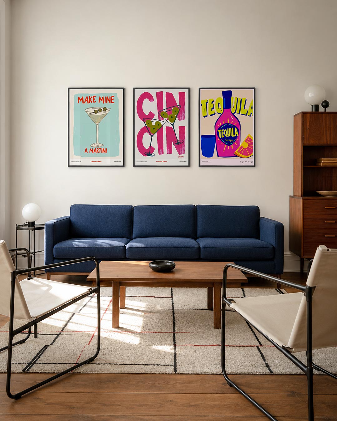 Cocktail illustratie Posterset