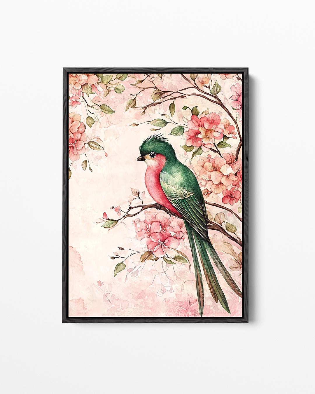 Vogel en bloesem Kunstwerk