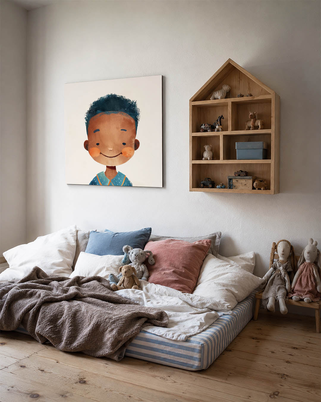 Vrolijk portret kind Kunstwerk