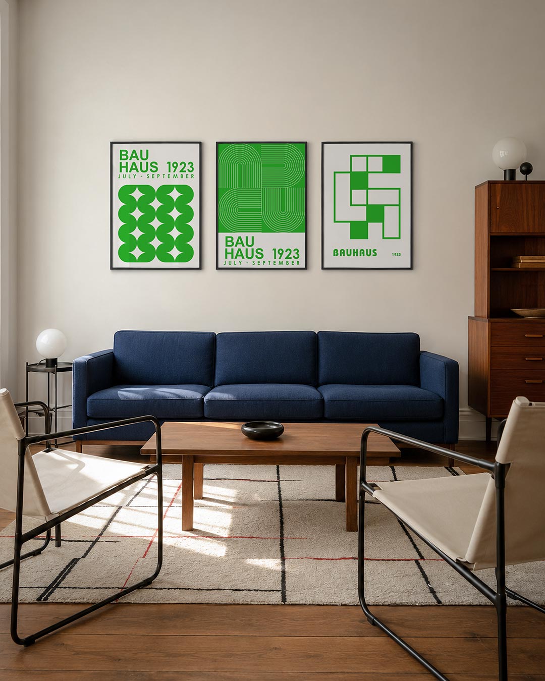 Groene vormenritme Posterset