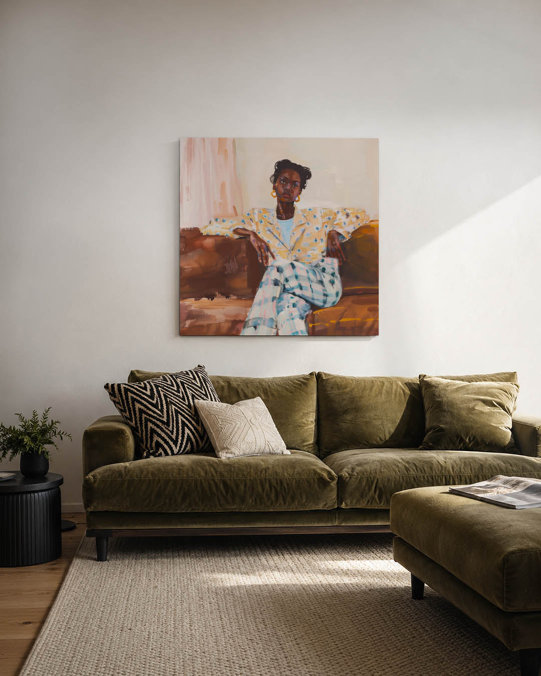 Vrouwelijk portret zittend Kunstwerk