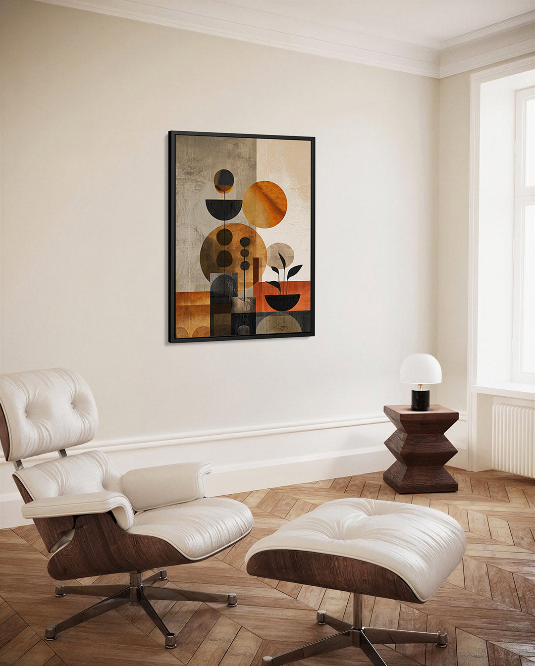 Geometrische vormen compositie Kunstwerk