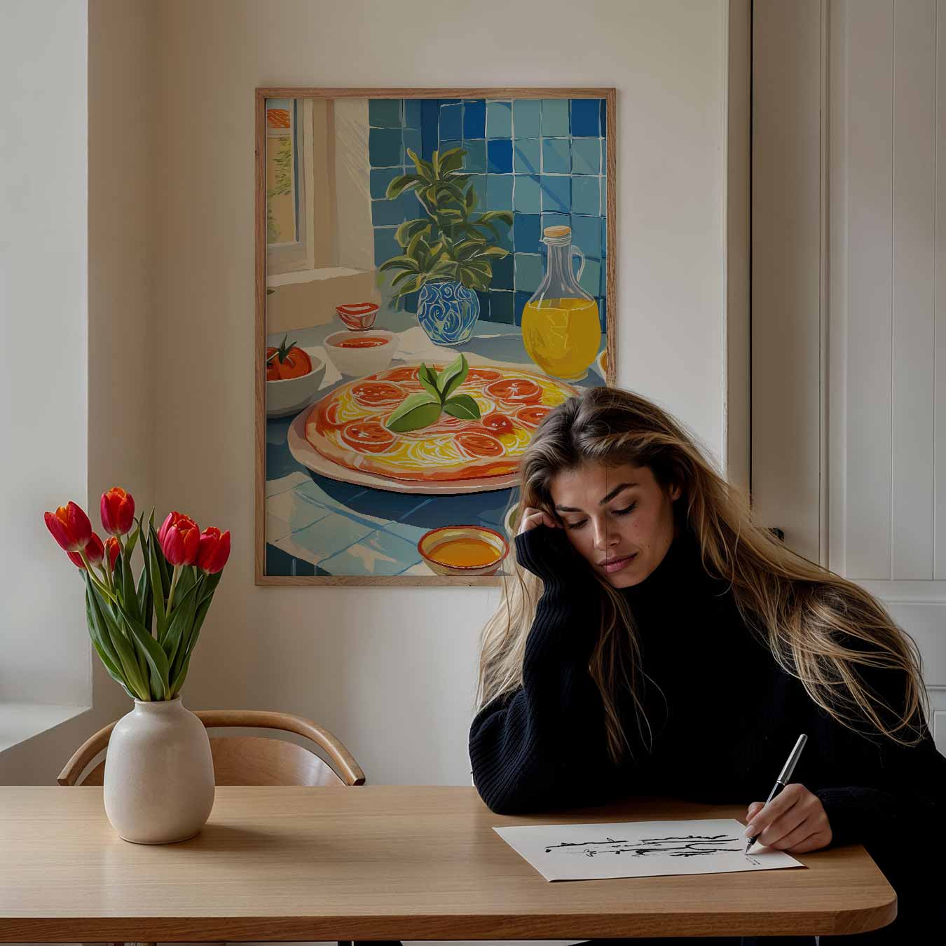 Mediterrane Keuken Poster-WallArtistic