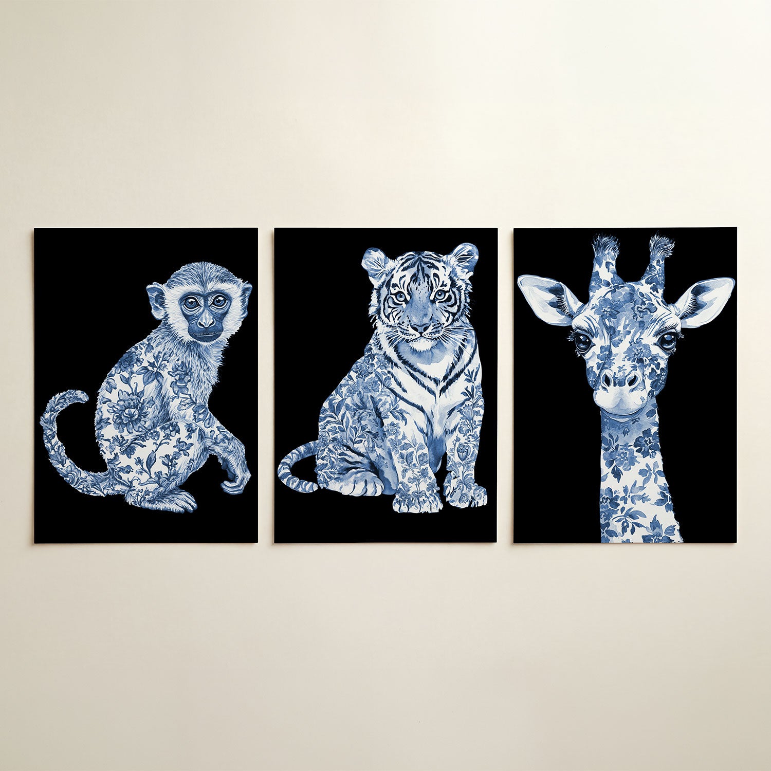 Floraal aapportret Posterset