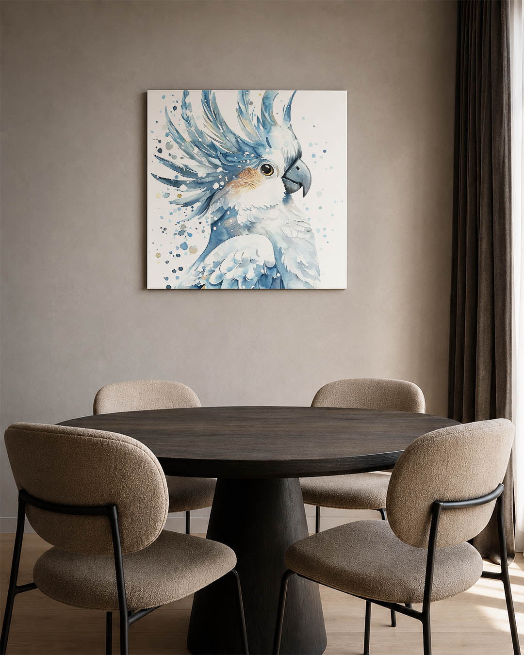 Vogelsilhouet met kleuren Kunstwerk