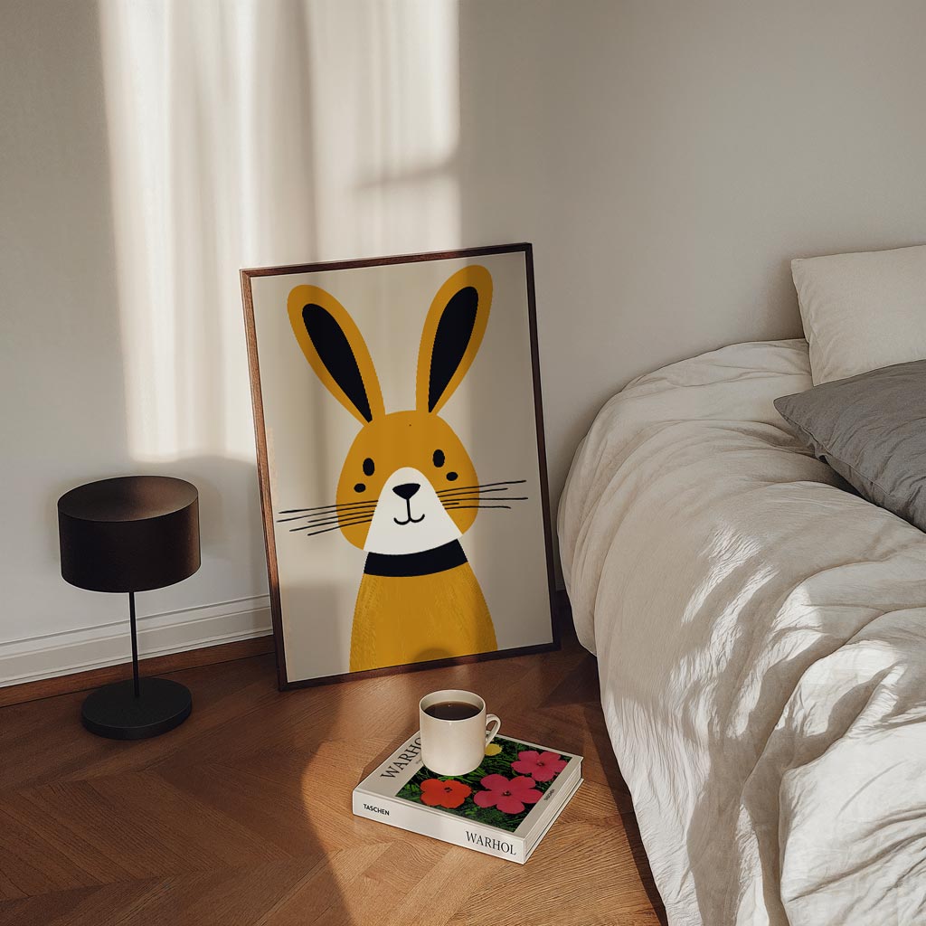 Vrolijke Konijn Kunstposter-WallArtistic