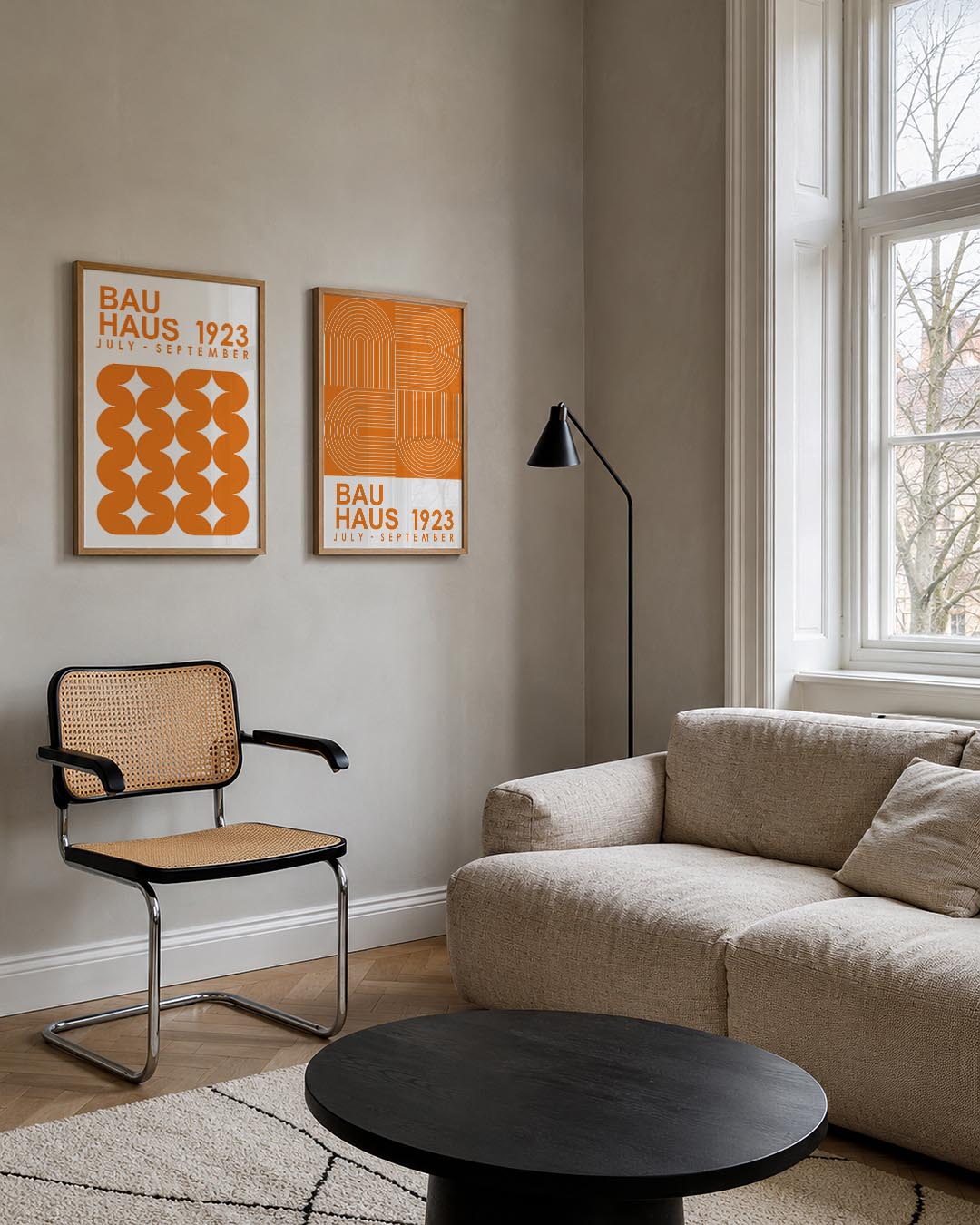 Oranje vormenspel Posterset