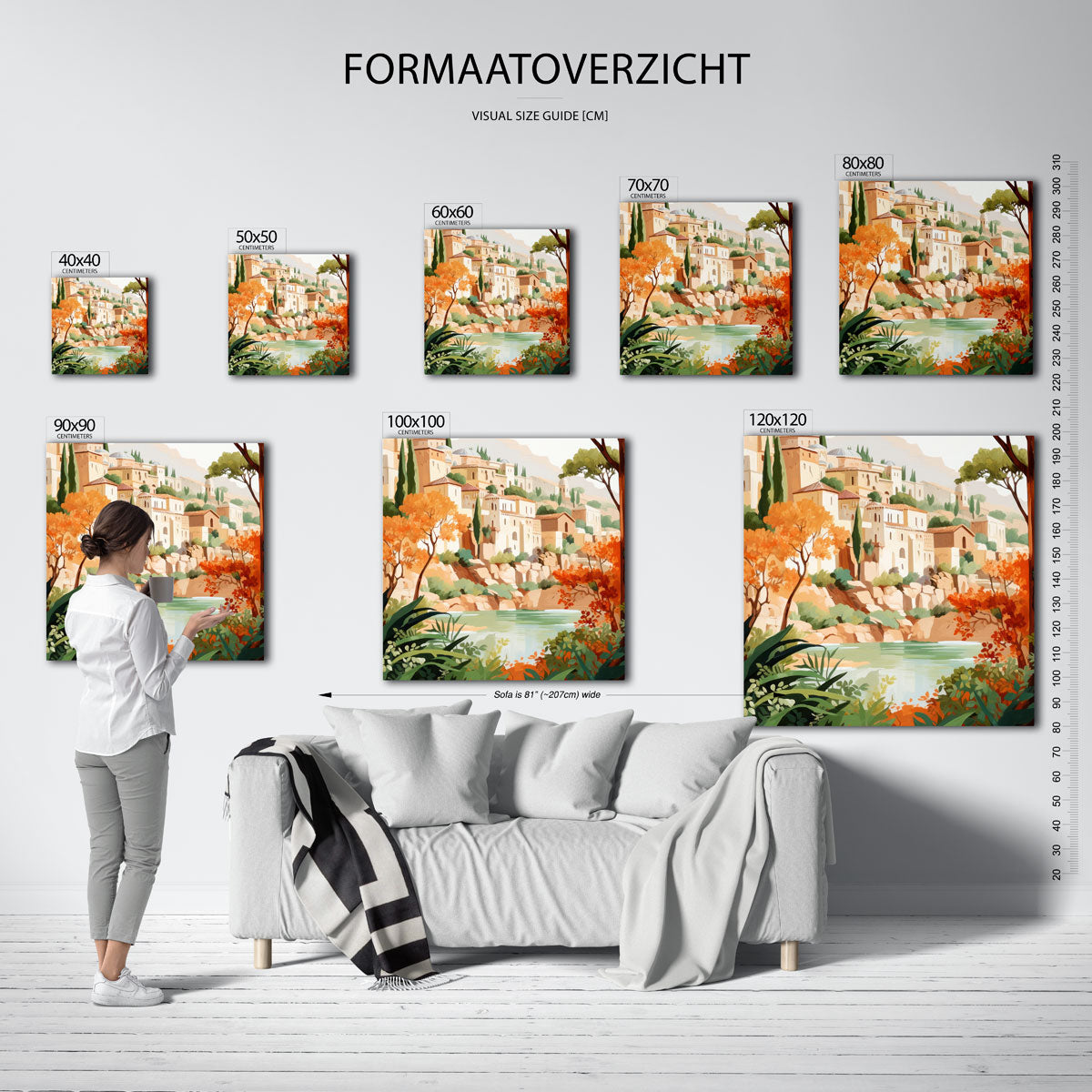 Mediterrane gebouwen Poster