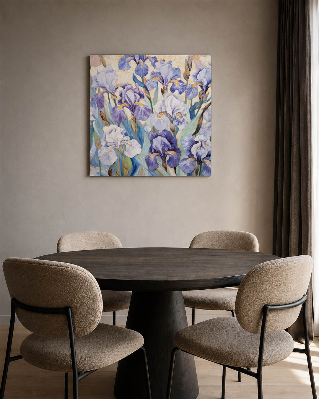 Bloemrijke mozaïek Kunstwerk