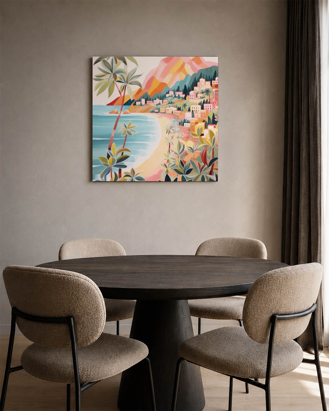Kleurrijke kustlijn Kunstwerk