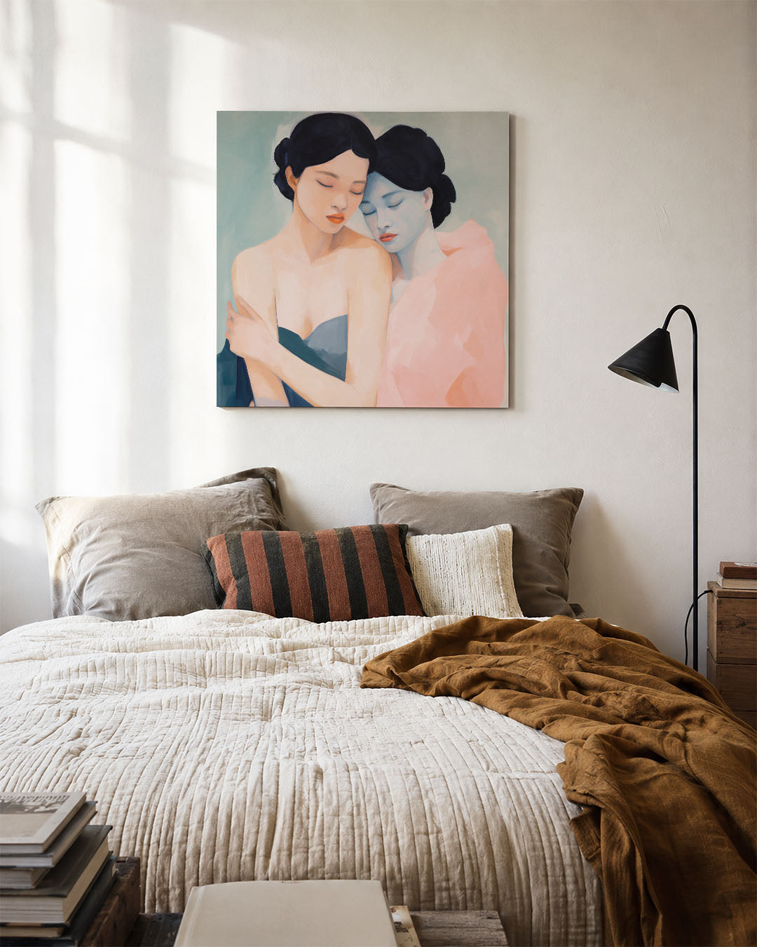 Intieme omhelzing Kunstwerk