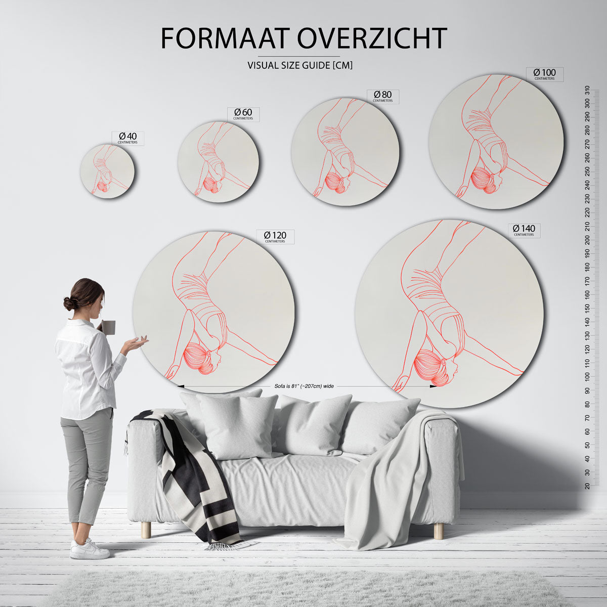 Rode figuur Muurcirkel