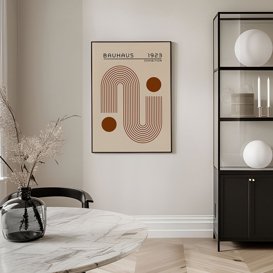 Lijnen en cirkel Poster