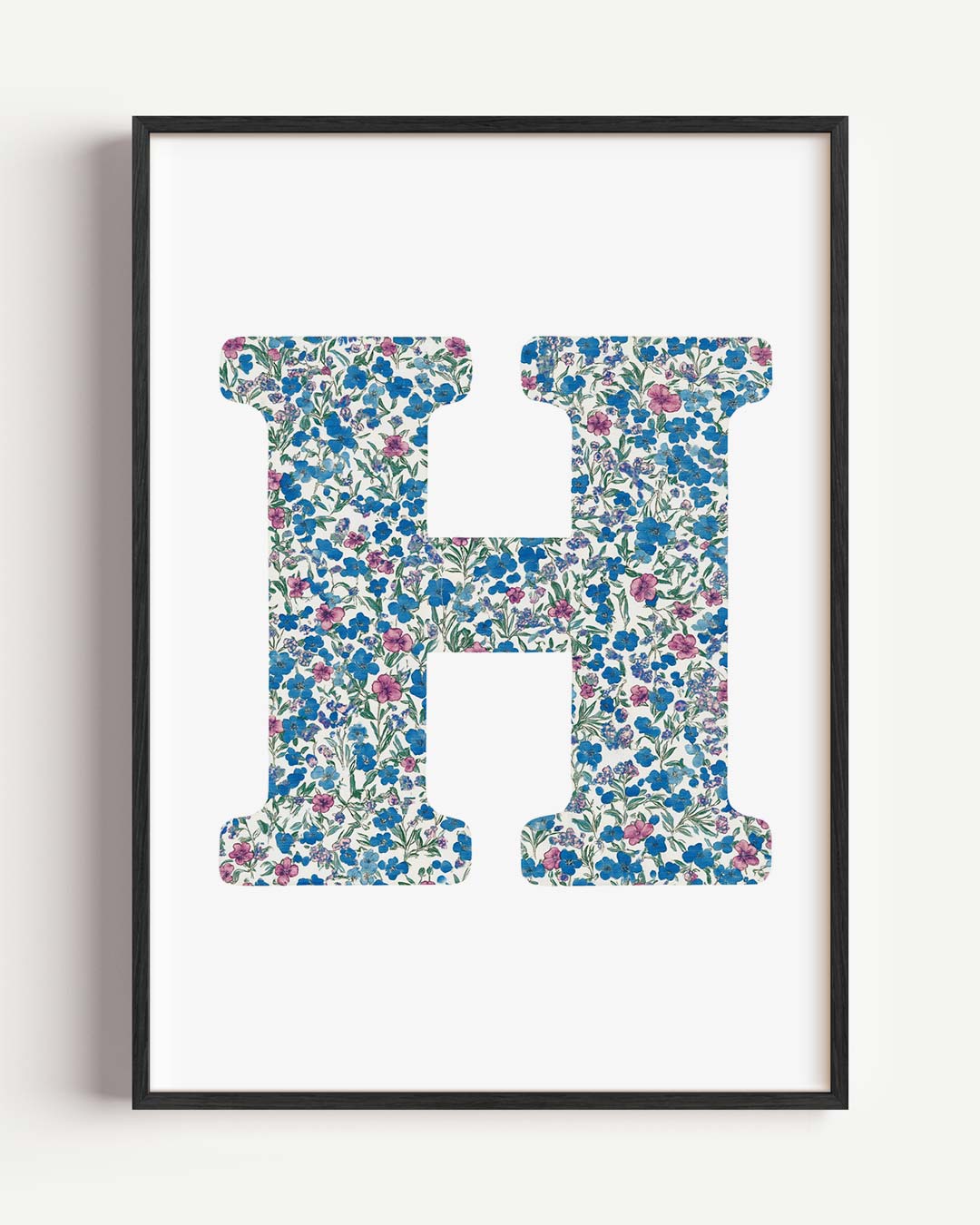 Bloemen Initialen Poster-WallArtistic