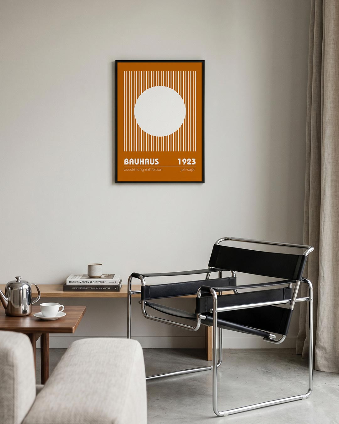 Lijnen en cirkel Poster