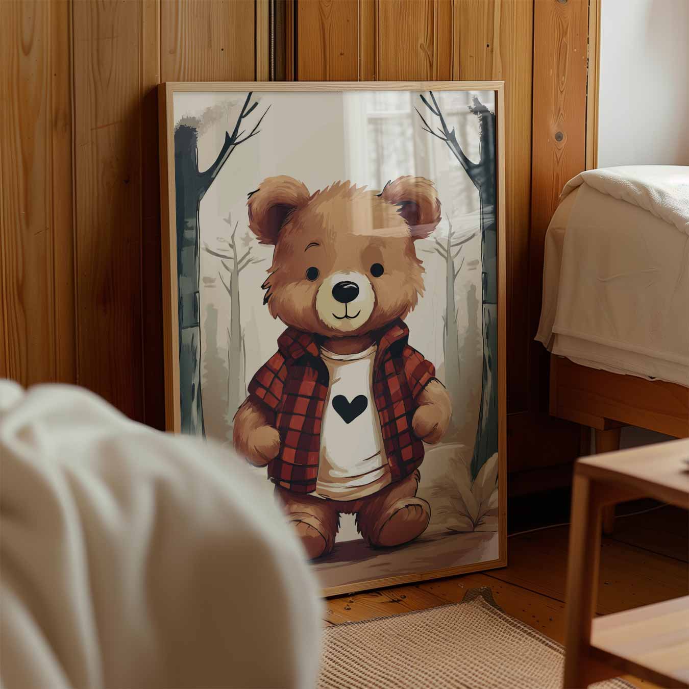 Knuffelbeer in het Bos Poster-WallArtistic