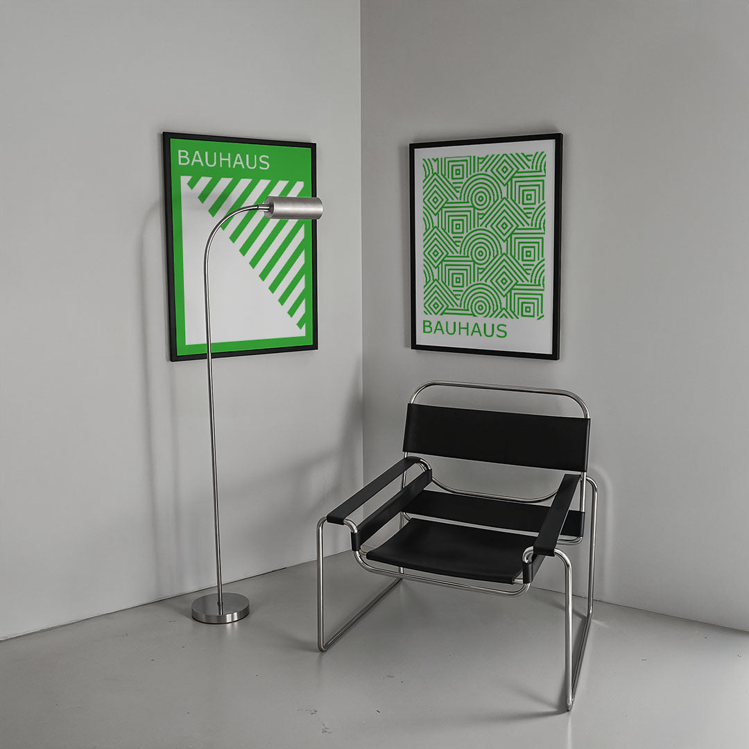 Groene lijnenspel Posterset