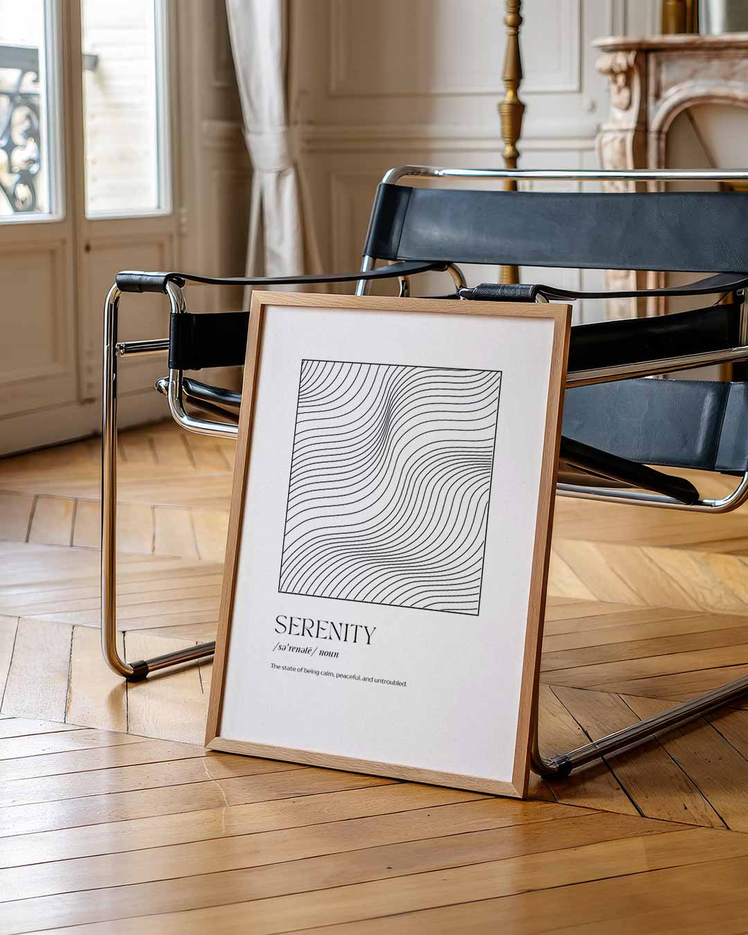 Serenity Lijnkunst Poster-WallArtistic