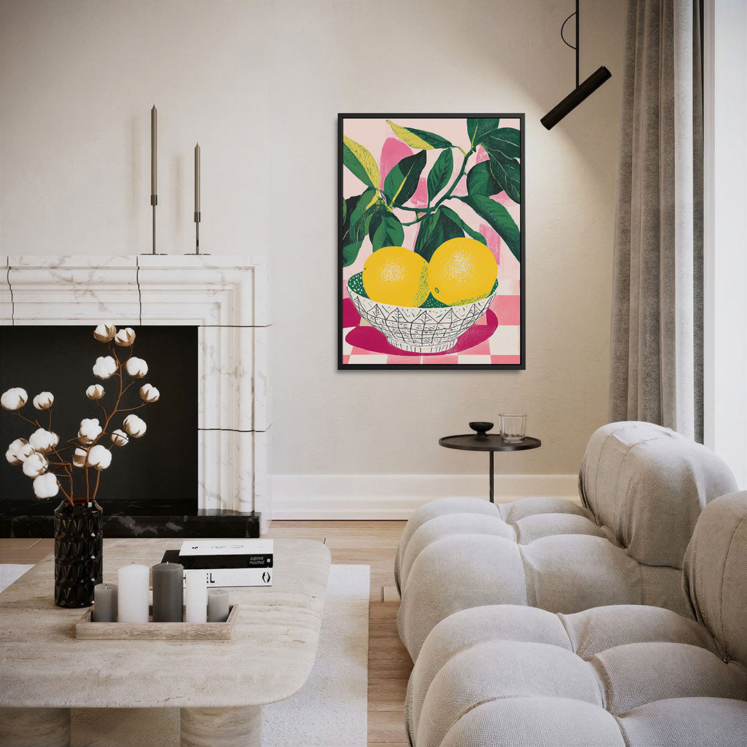 Citrus en bladeren Kunstwerk