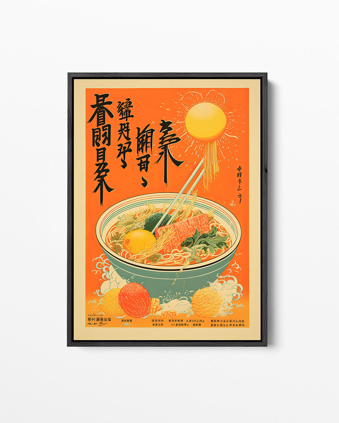 Kleurrijke noodle kom Kunstwerk