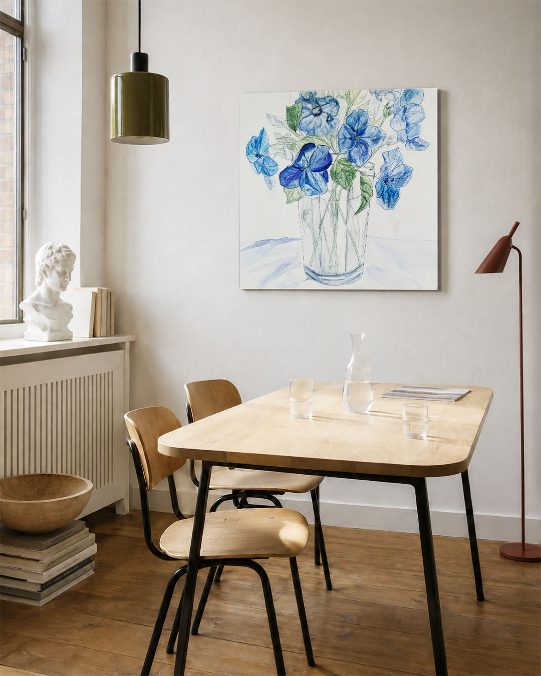 Bloemen in vaas Kunstwerk