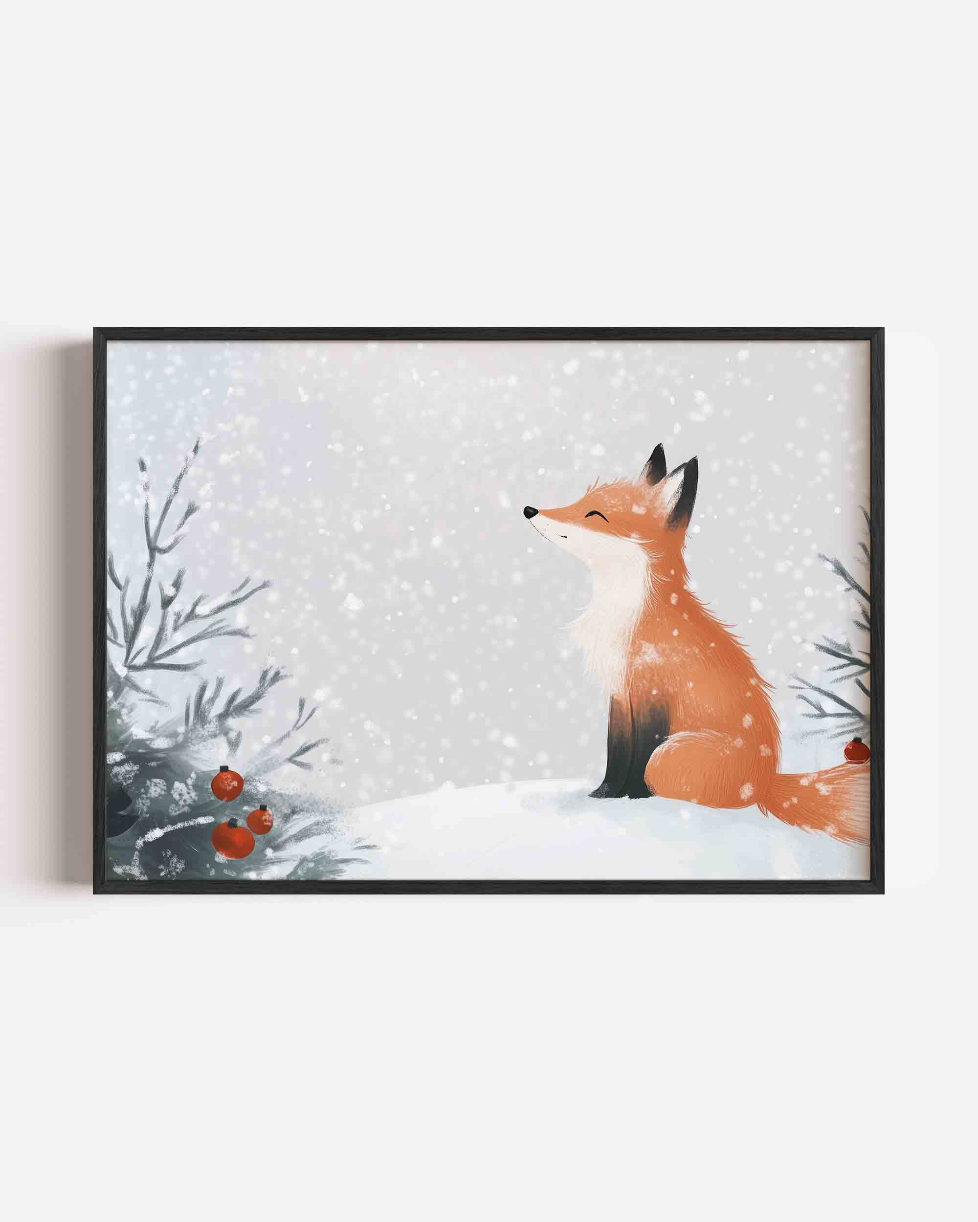 Vos in sneeuw Poster