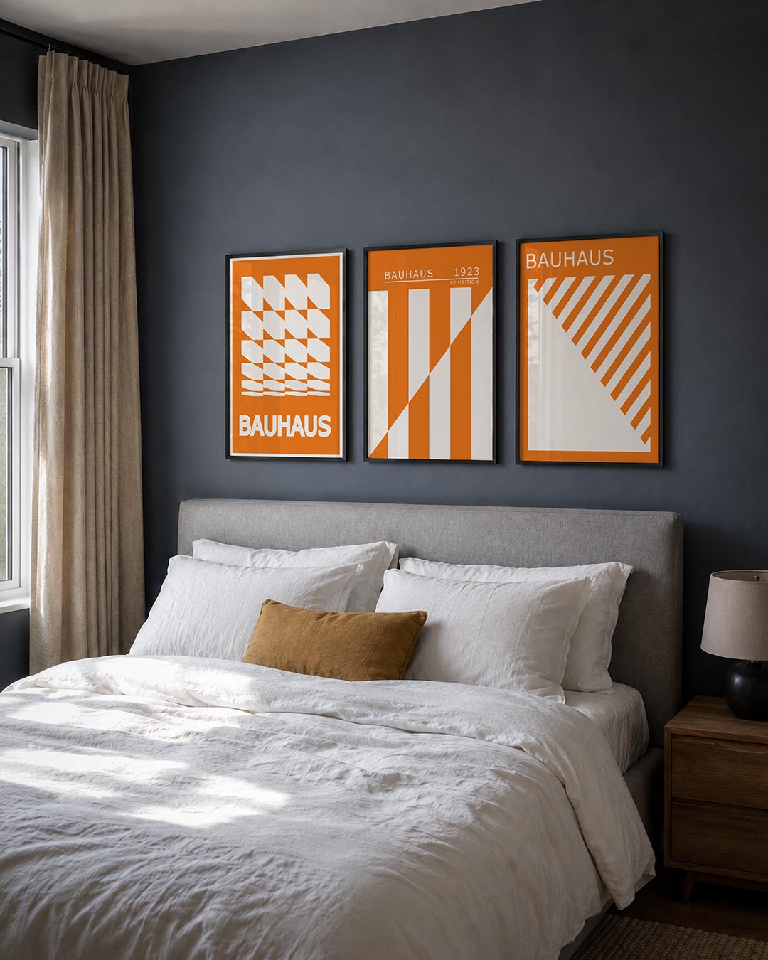 Oranje vlakritme Posterset