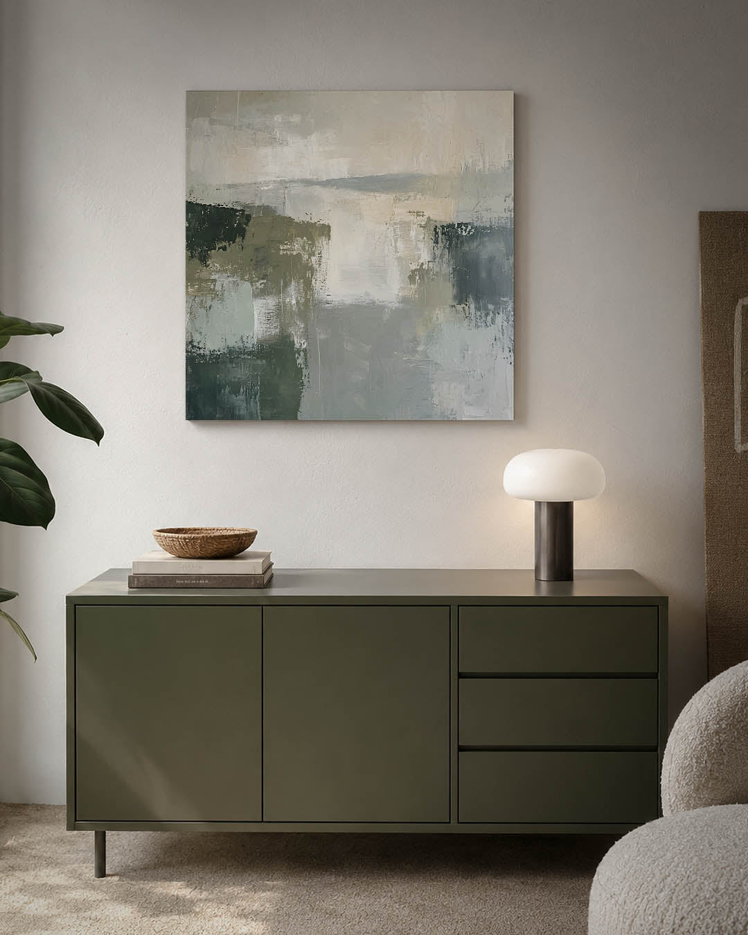Rustige kleurencompositie Kunstwerk