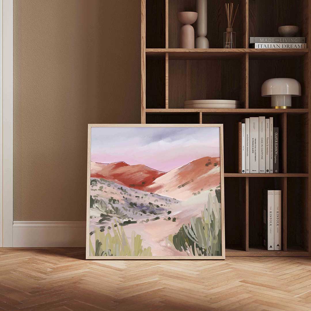 Landschap met heuvels Poster