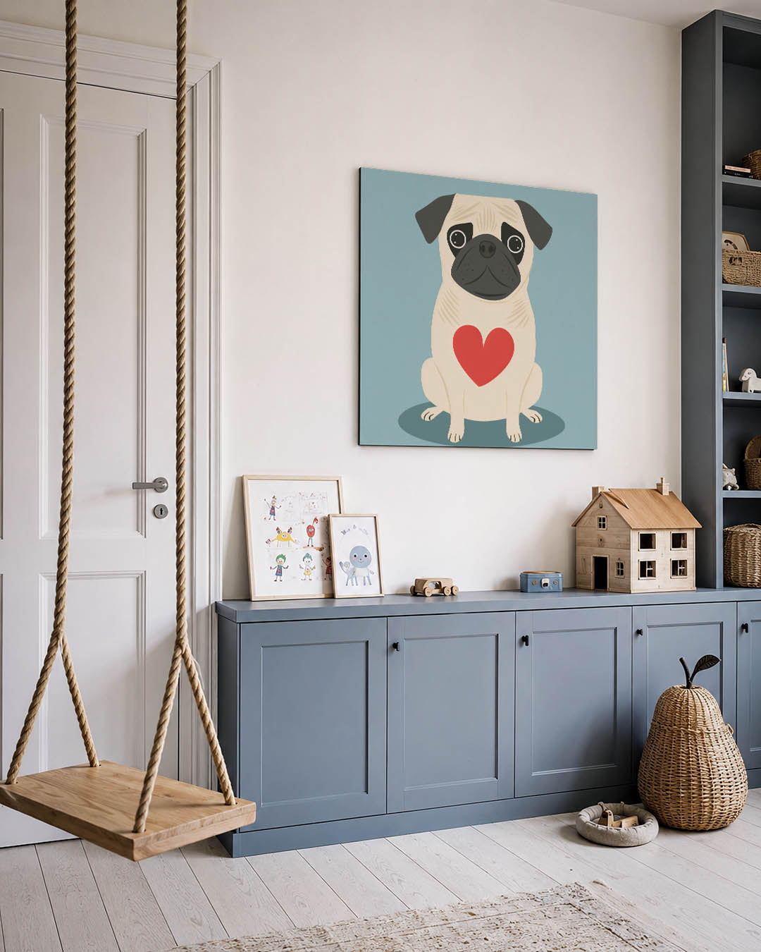 Hond met hart Kunstwerk